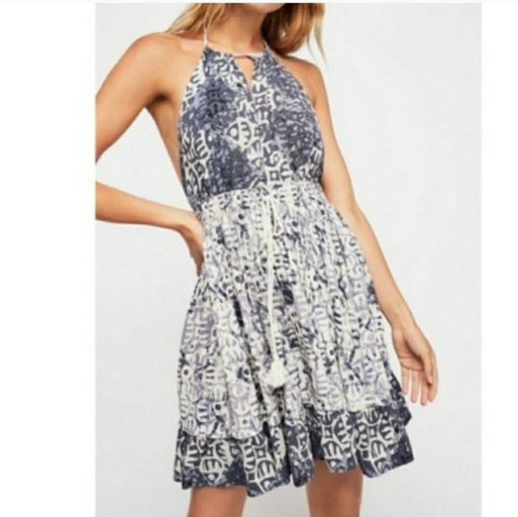 FREE PEOPLE NWOT Beach Day Swing Dress Blue XS - Picture 4 of 12